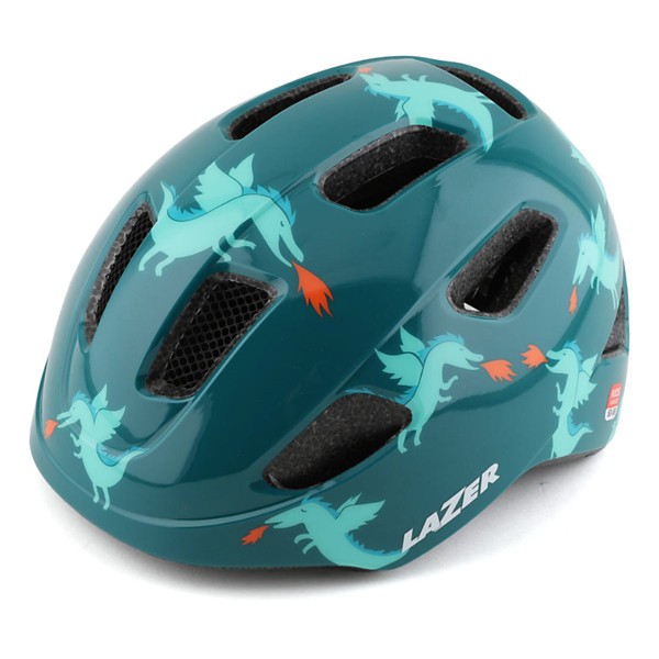 Photos - Cycling Clothing Lazer NUTZ Kineticore Youth Helmet Dragons 02225512881 