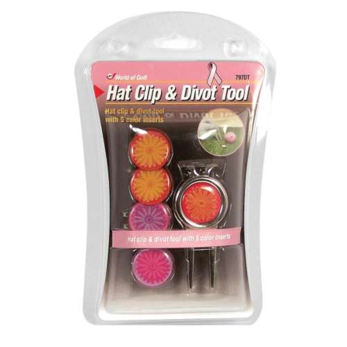 JEF World of Golf Hat Clip and Divot Tool Set