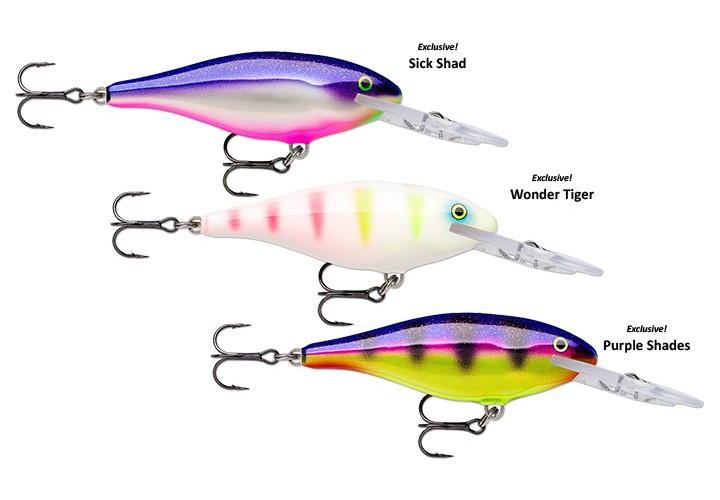 Rapala Shad Rap Purple Olive Craw; 2 in.