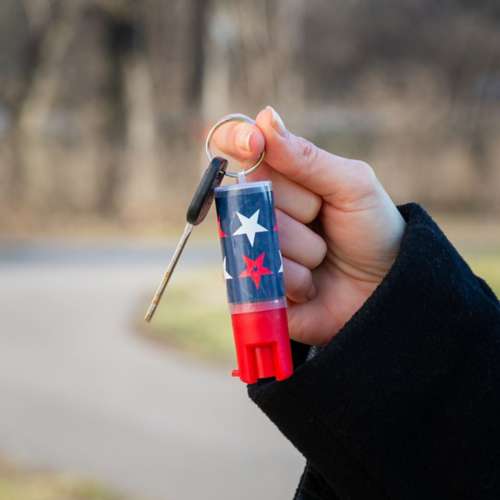 Sabre Red Patriotic Compact Pepper Spray with Key Ring