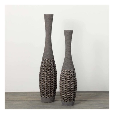 Sullivans Woven Rattan Vases
