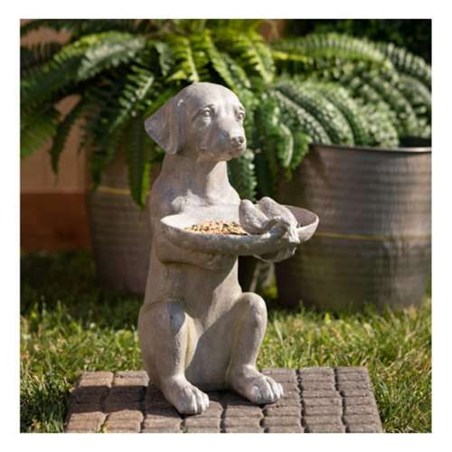 Sullivans Sitting Dog Bird Feeder Statue