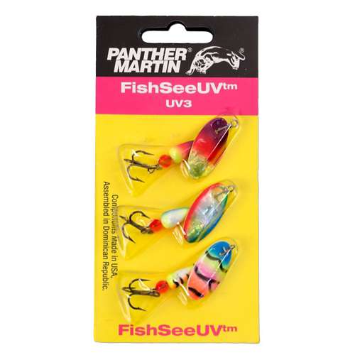 Panther Martin FishSeeUV Ultra Violet Spinner 3 Pack