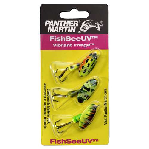Panther Martin FishSeeUV Vibrant Image Spinner 3 Pack