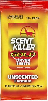 Scent Killer Gold Unscented Dryer Sheets