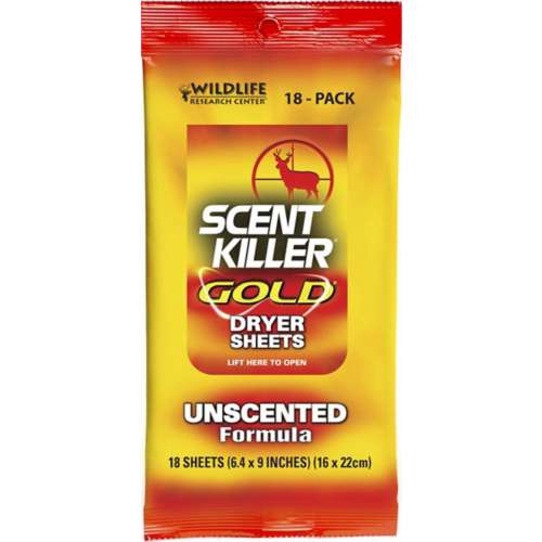 Scent Killer Gold Unscented Dryer Sheets