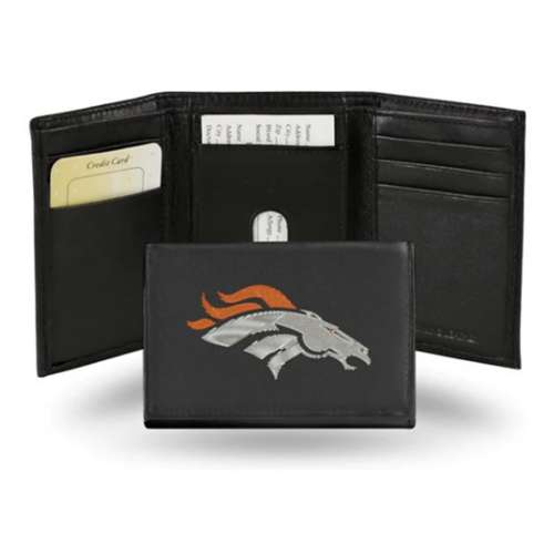 Rico Industries Denver Broncos Embroidered Genuine Leather Tri-fold Wallet