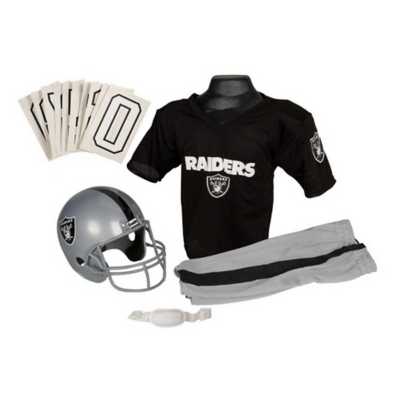 Franklin Sports Oakland Raiders Youth NFL Deluxe Helmet and Uniform Set, S