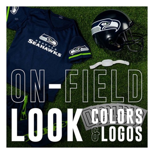 Franklin Sports Seattle Seahawks Deluxe Football Uniform Set