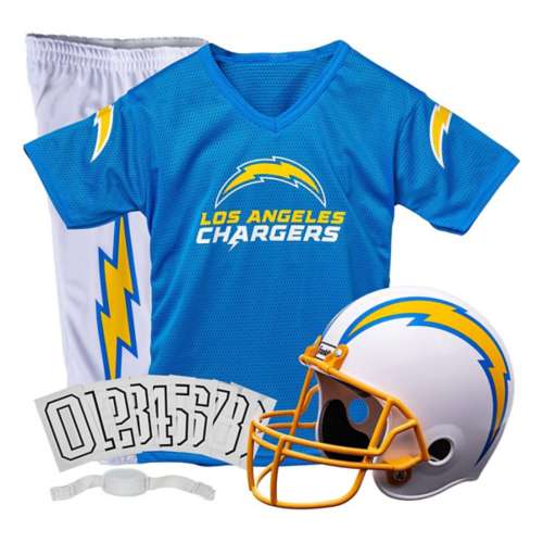 Franklin Sports Los Angeles Chargers Deluxe Football Uniform Set