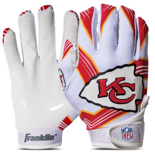 Franklin NFL Kansas City Chiefs Youth Football Receiver Gloves - Primary Image