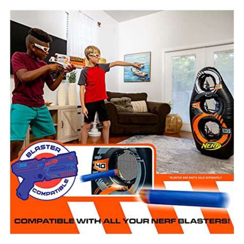 NERF Inflatable Proshot Kids Football + Blaster Target Game