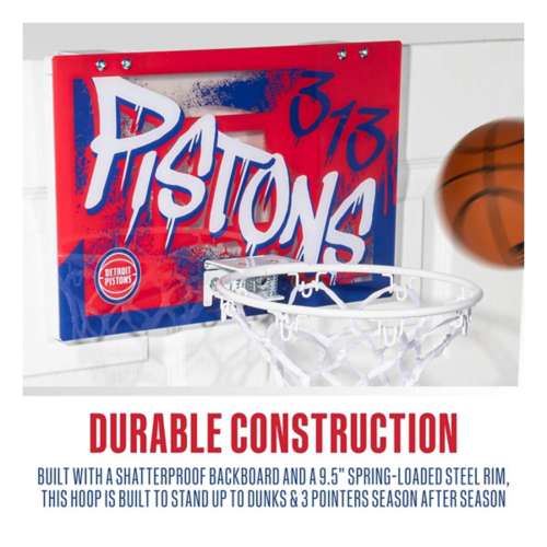Franklin Sports NBA Detroit Pistons Over the Door Basketball Hoop
