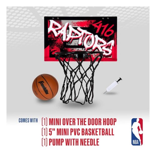 Franklin Sports NBA Toronto Raptors Over the Door Basketball Hoop