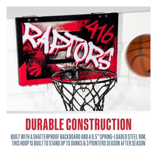 Franklin Sports NBA Toronto Raptors Over the Door Basketball Hoop