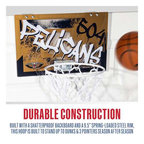 Franklin Sports NBA New Orleans Pelicans Over the Door Basketball Hoop