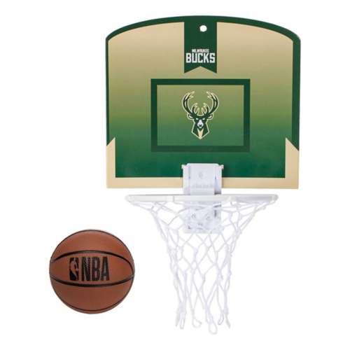 Franklin Sports NBA Milwaukee Bucks Mini Over the Door Basketball Hoop