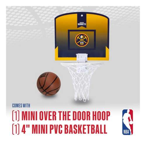 Franklin Sports NBA Denver Nuggets Mini Over the Door Basketball Hoop
