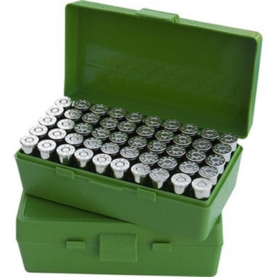 FREE SHIPPING CLEAR GREEN 50 Round 9mm / 380 5 MTM PLASTIC AMMO BOXES 