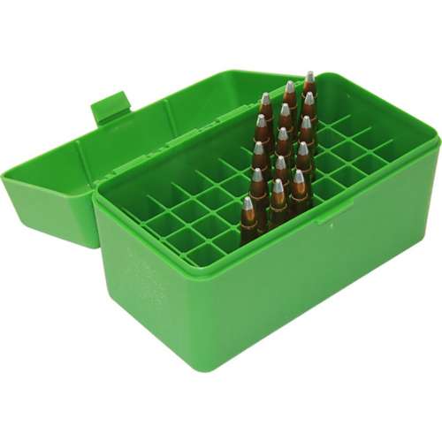 FREE SHIPPING GREEN 50 Round 223 / 5.56 / MORE MTM PLASTIC AMMO BOXES 10 