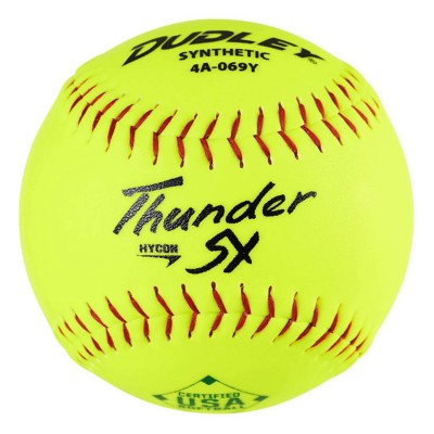 Dudley Thunder Hycon 12" ASA Slowpitch Softball - 6 Pack