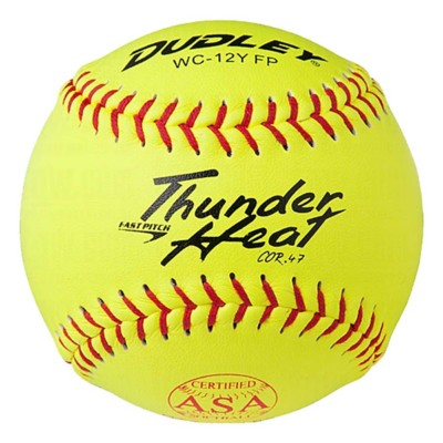 Dudley Thunder Heat 11" ASA Fastpitch Softball - 6 Pack