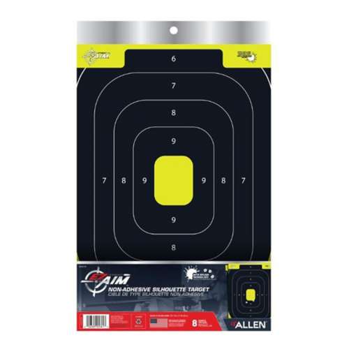 Allen EZ-Aim Non-Adhesive Paper Splash Shooting Targets Silhouette 8 Pack