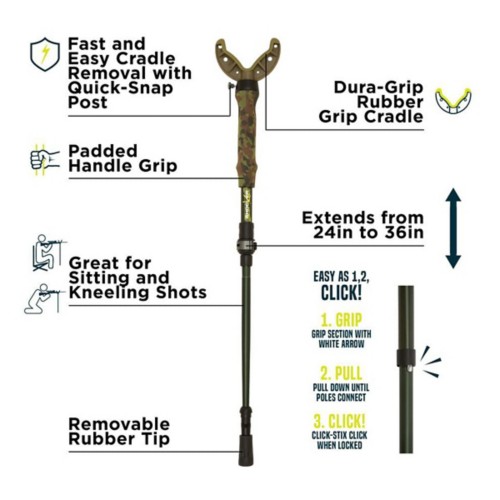 Allen Shocker Tom Taker Click-Stix Shooting Stick - Primary Image