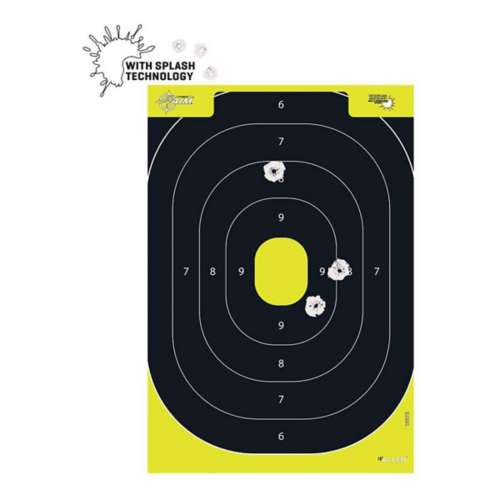 EZ Aim Splash Reactive Paper Silhouette Trainer Shooting Targets - 30 Pack