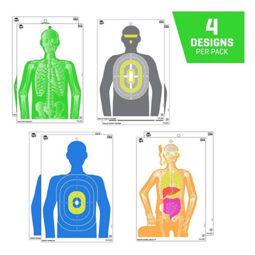 EZ Aim Fun Imposing Figures Paper Shooting Target Assortment 8 Pack