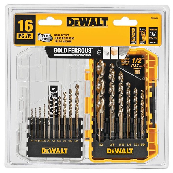 DeWALT Pilot Point Dril Bit Set - 16 Piece Set
