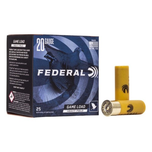 Federal Game Load Upland Heavy Field 20 Gauge Shotshells 25 Round Box