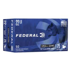 Federal Small Game #12 Lead Bird Shot Rimfire 22LR Ammunition 50 Round Box