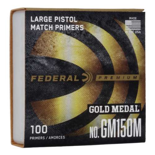 Federal Premium Gold Medal .150 Large Pistol Match Primer Sleeve 100 ct.
