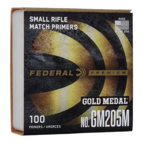 Federal Premium Gold Medal .205 Small Rifle Match Primer Sleeve 100 ct.