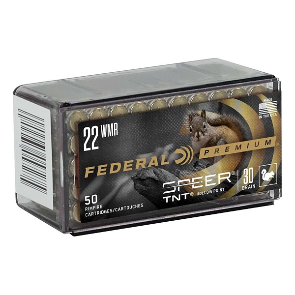 FEDERAL Ammo .22 Mag 30GR Speer TNT JHP Rimfire Ammunition