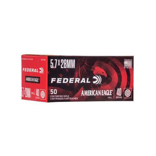 Federal American Eagle FMJ Pistol Ammunition 50 Round Box