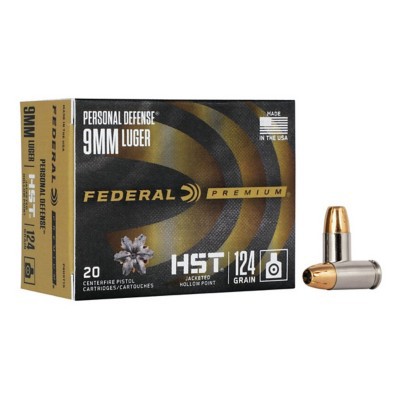Federal Personal Defense HST JHP Pistol Ammunition 20 Round Box