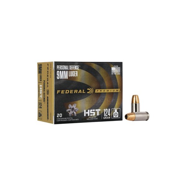 Federal Personal Defense HST JHP Pistol Ammunition 20 Round Box product image