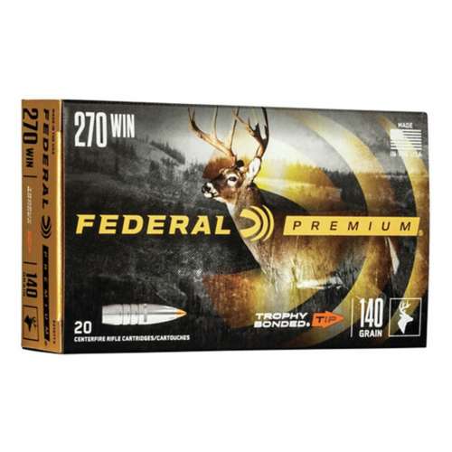 Federal Premium Trophy Bonded Tip Rifle Ammunition 20 Round Box