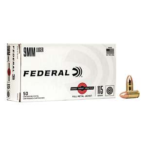 Federal Range Target Practice Pistol Ammunition 50 Round Box