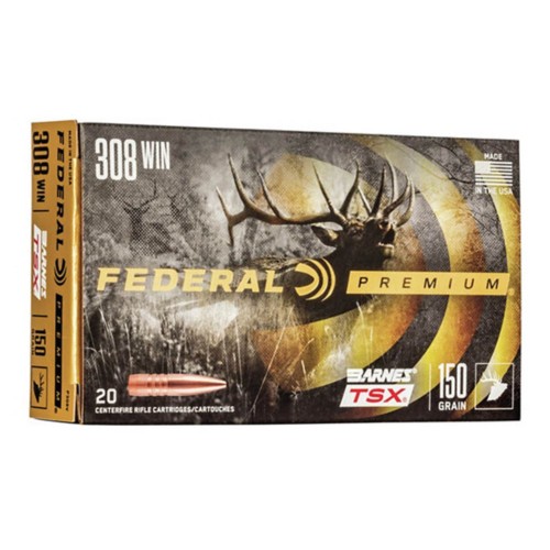 Federal Premium Barnes TSX 308 Winchester Rifle Ammunition 20 Round Box