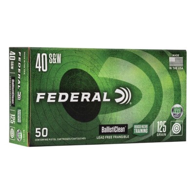 Federal BallistiClean Lead Free Frangible 40 S&W Handgun Ammunition 50 ...