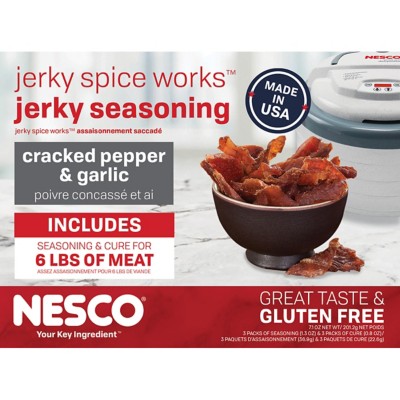 NESCO Cracked Pepper and Garlic Spice Jerky Seasoning