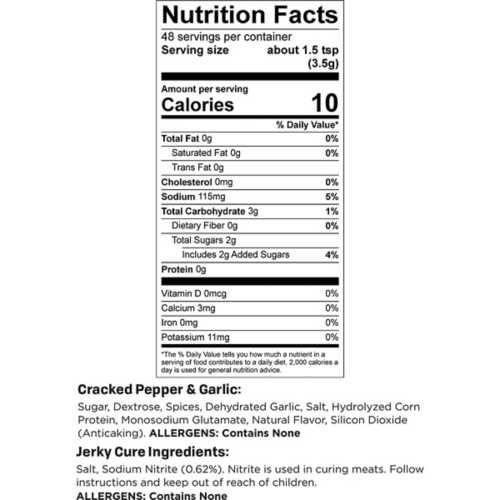 NESCO Cracked Pepper and Garlic Spice Jerky Seasoning