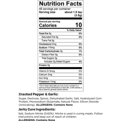 NESCO Cracked Pepper and Garlic Spice Jerky Seasoning - Primary Image