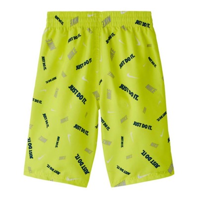 nike logo fetti swim trunks