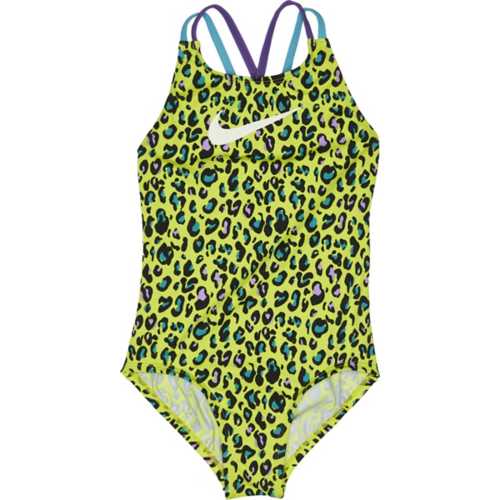 Girls Nike Cheetah Spiderback One Piece Swim Suit Scheels Com