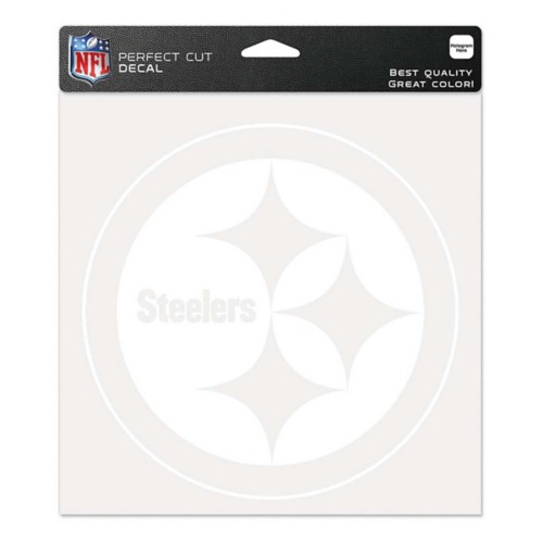 Wincraft Pittsburgh Steelers 8"x8" Perfect Cut White Decal - Primary Image