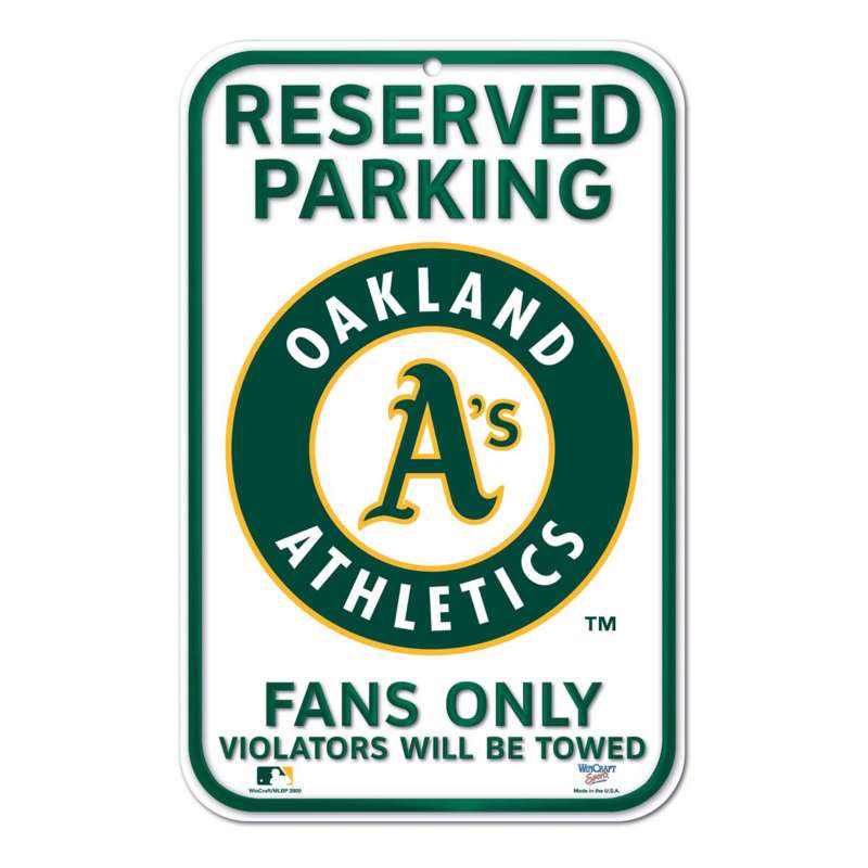 Wincraft Oakland Athletics 11"x17" Reserved Parking Sign
